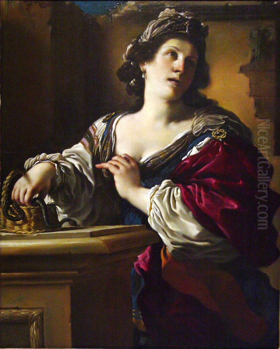 Kleopatra Oil Painting by Giovanni Francesco Barbieri