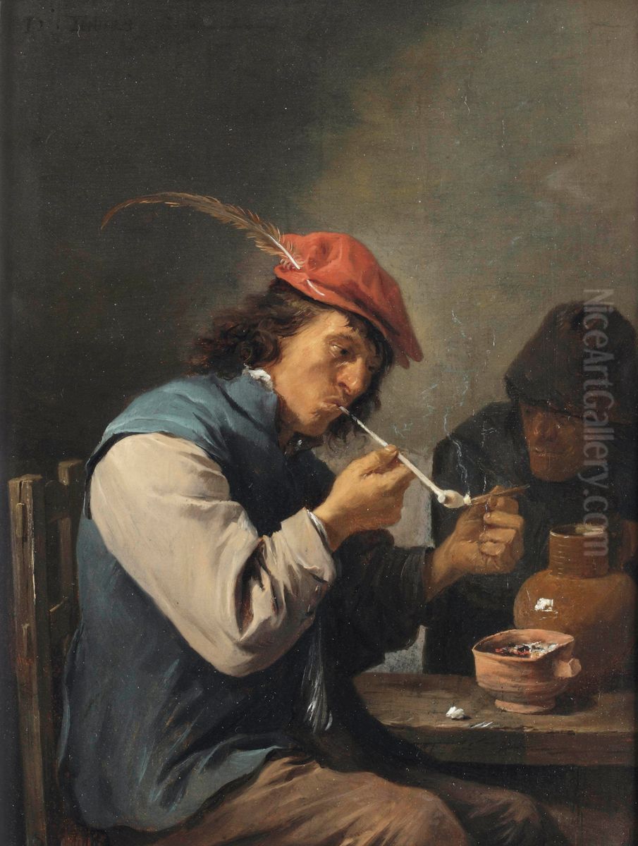 Le Fumeur Flamand Oil Painting by David Teniers the Younger