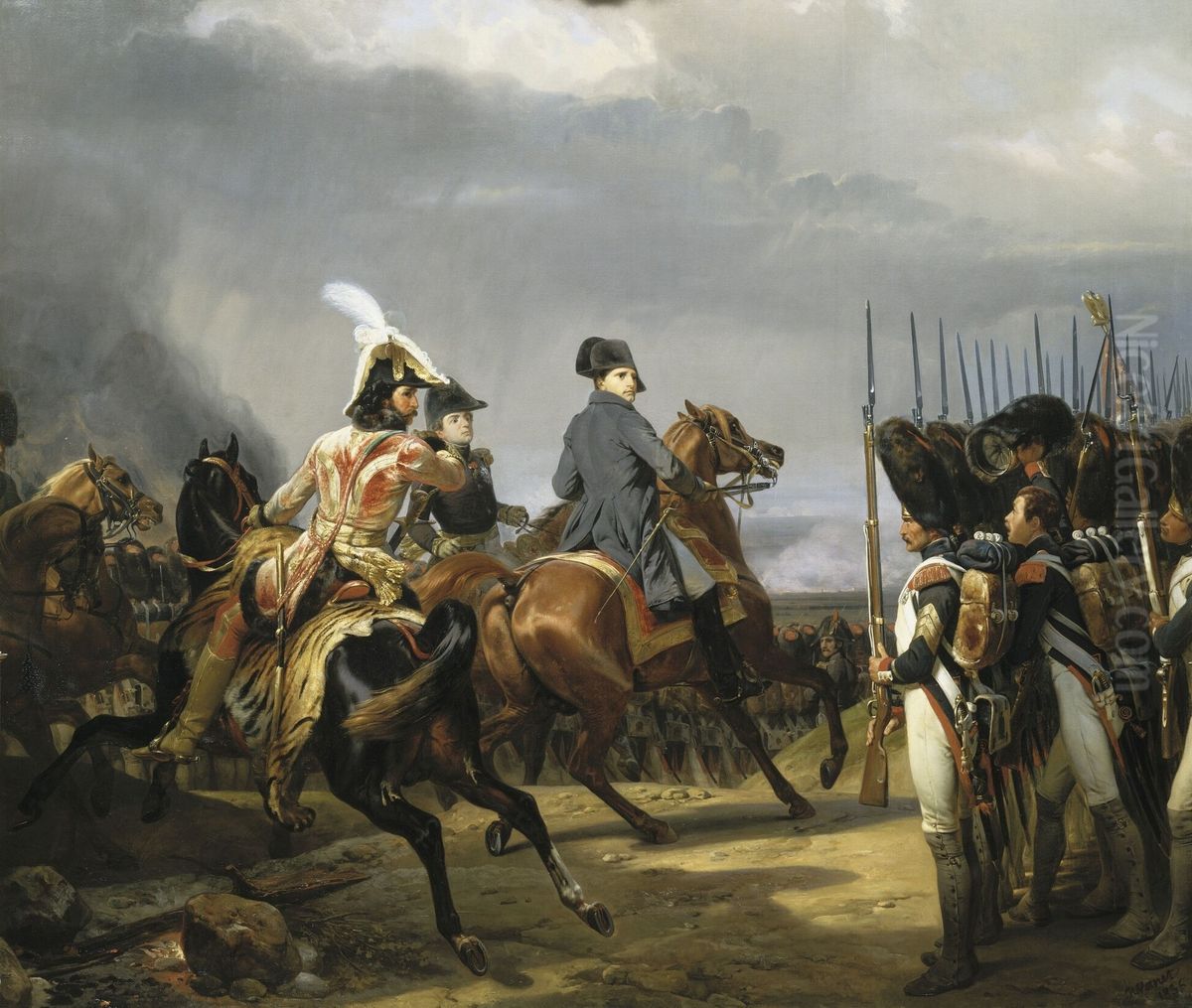 Bataille d'Iena. 14 octobre 1806 Oil Painting by Horace Vernet