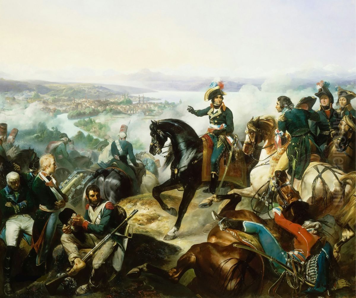 Bataille de Zurich, le 25 septembre 1799 Oil Painting by Francois Bouchot