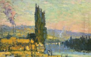 Poplars, shore of Eauplet