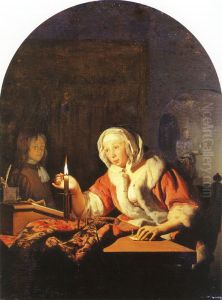 Femme ecrivant une lettre