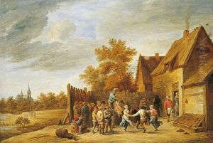Peasants Dancing Outside an Inn