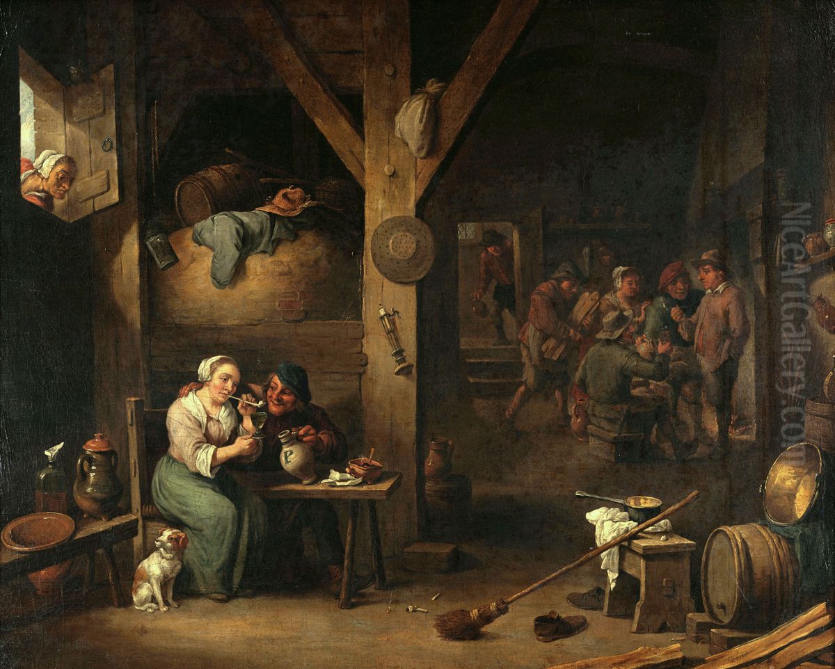 Tavern interior Oil Painting by David Teniers the Younger