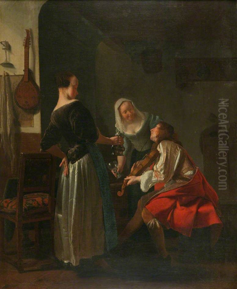 Joyeuse compagnie Oil Painting by Jacob Ochtervelt