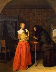 Bathsheba receiving a letter from king David