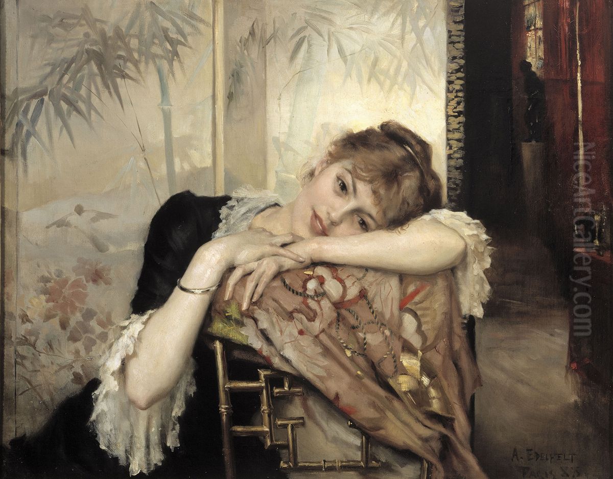 The Parisienne (Virginie) Oil Painting by Albert Edelfelt
