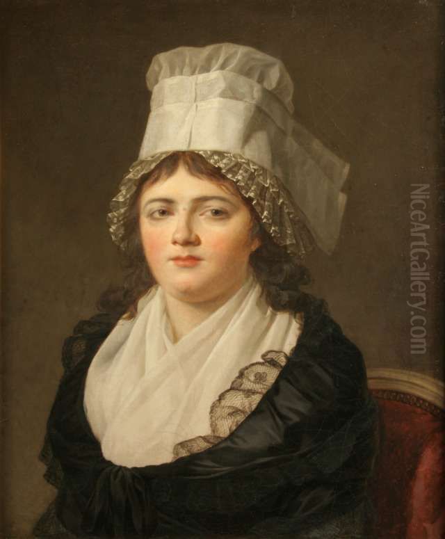 Antoinette Gabrielle Danton Oil Painting by Jacques-Louis David