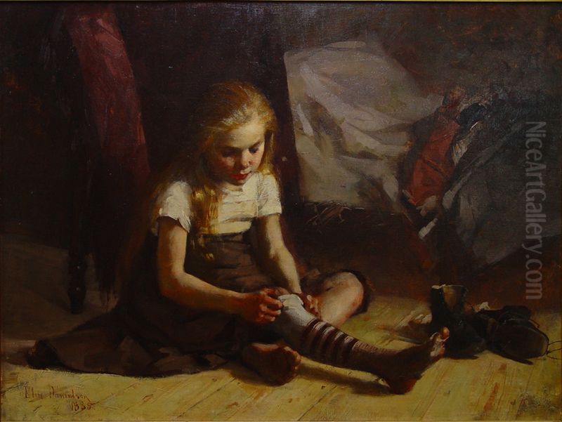 Poor Girl Oil Painting by Elin Danielson-Gambogi