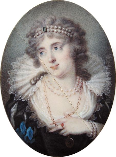 Portret Heleny Radziwillowej Oil Painting by Wincenty de Lesseur