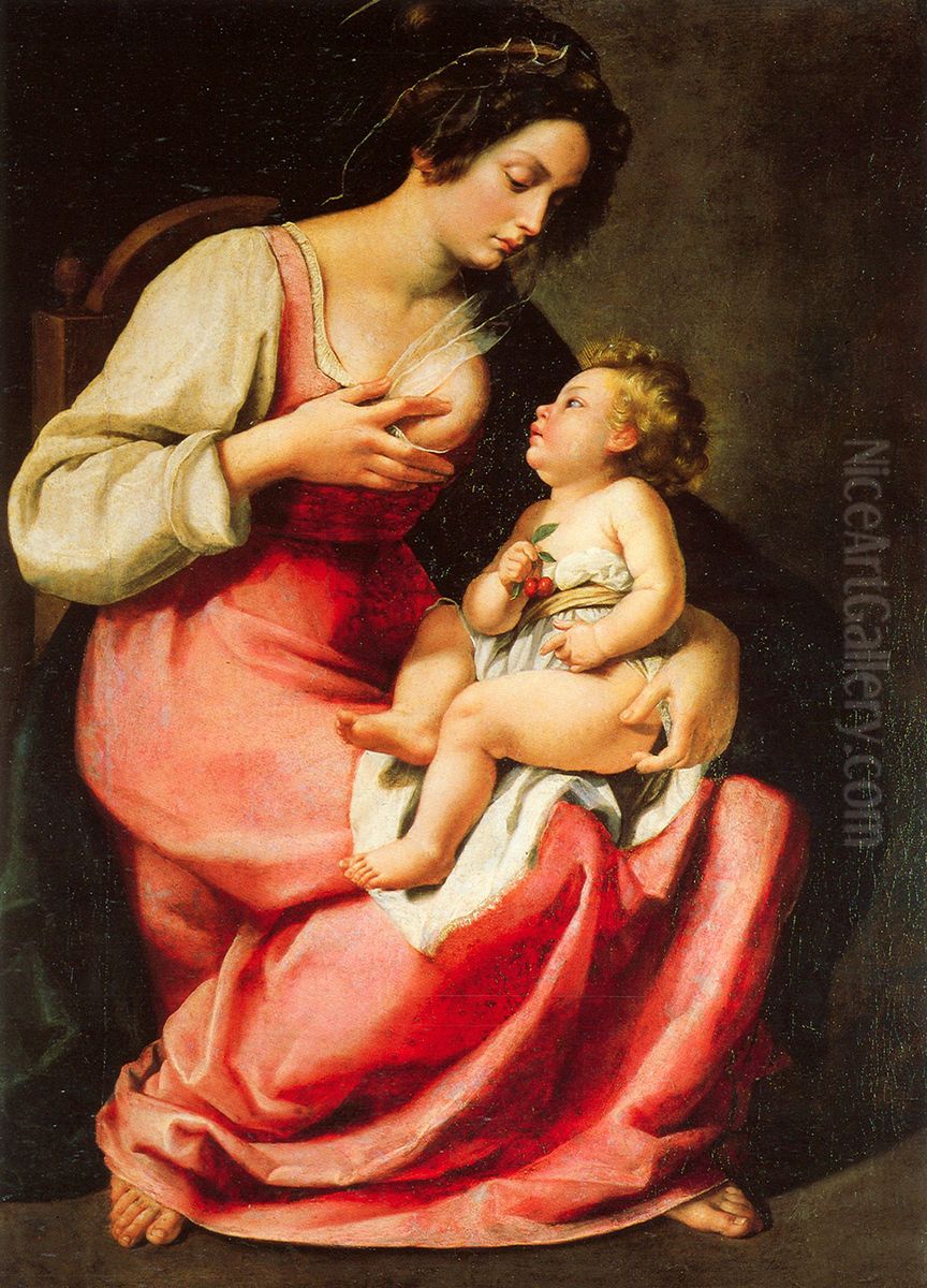 Madonna col Bambino Oil Painting by Artemisia Gentileschi