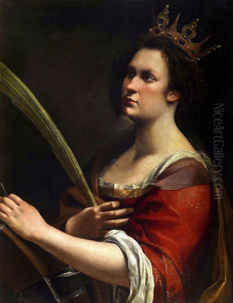Santa Caterina di Alessandria Oil Painting by Artemisia Gentileschi