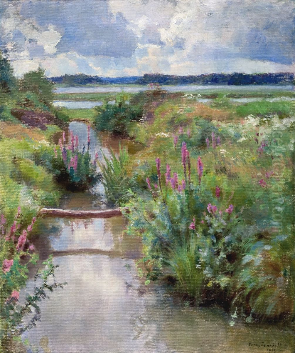 Kukkivaa kesaa Oil Painting by Eero Jarnefelt