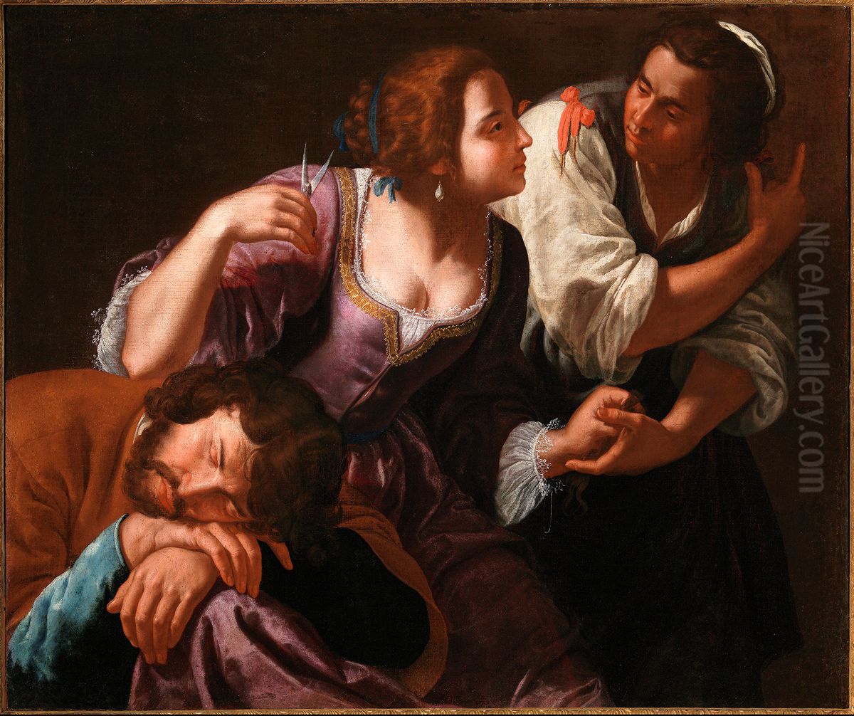 Sansone e Dalila Oil Painting by Artemisia Gentileschi