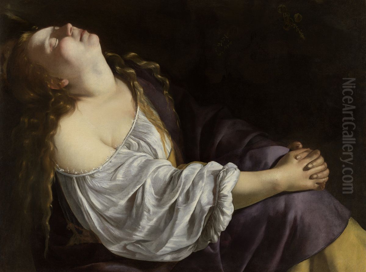 Mary Magdalene in Ecstasy Oil Painting by Artemisia Gentileschi