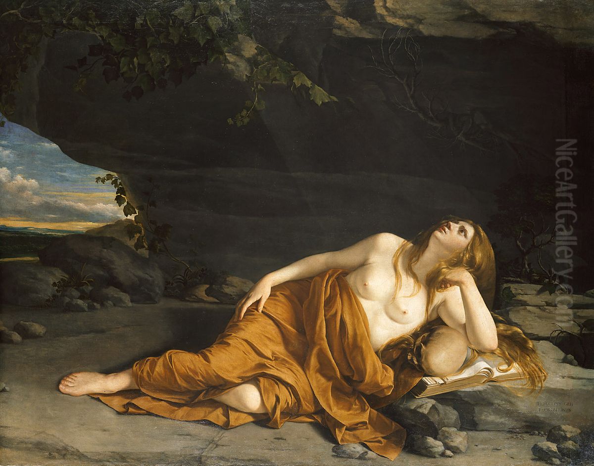 Penitent Magdalene Oil Painting by Orazio Gentileschi