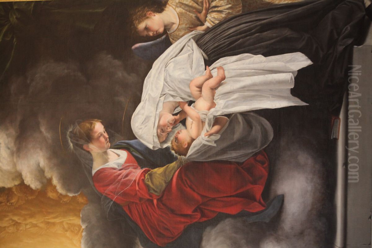 Vision of St Francesca Romana Oil Painting by Orazio Gentileschi