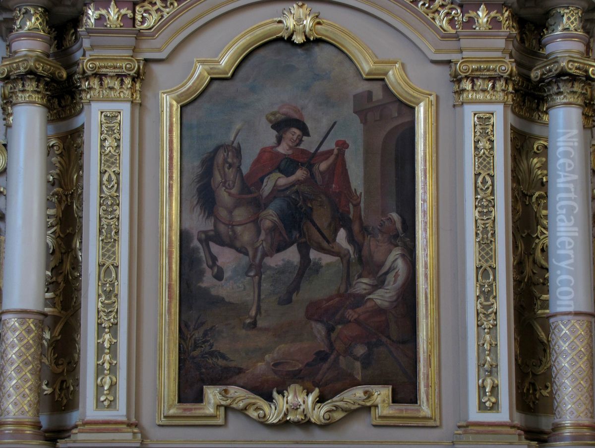 La Charite de saint Martin Oil Painting by unknown