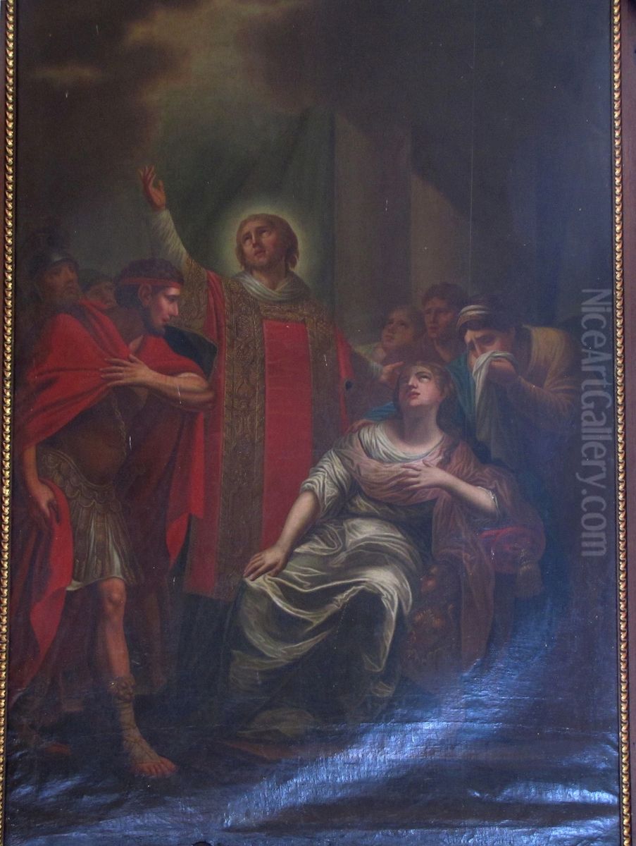 Saint Cyriaque diacre Oil Painting by Joseph Melling