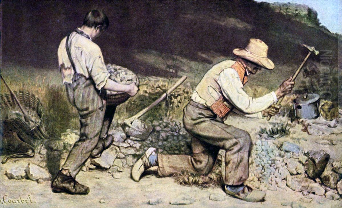 Les casseurs de pierres Oil Painting by Gustave Courbet