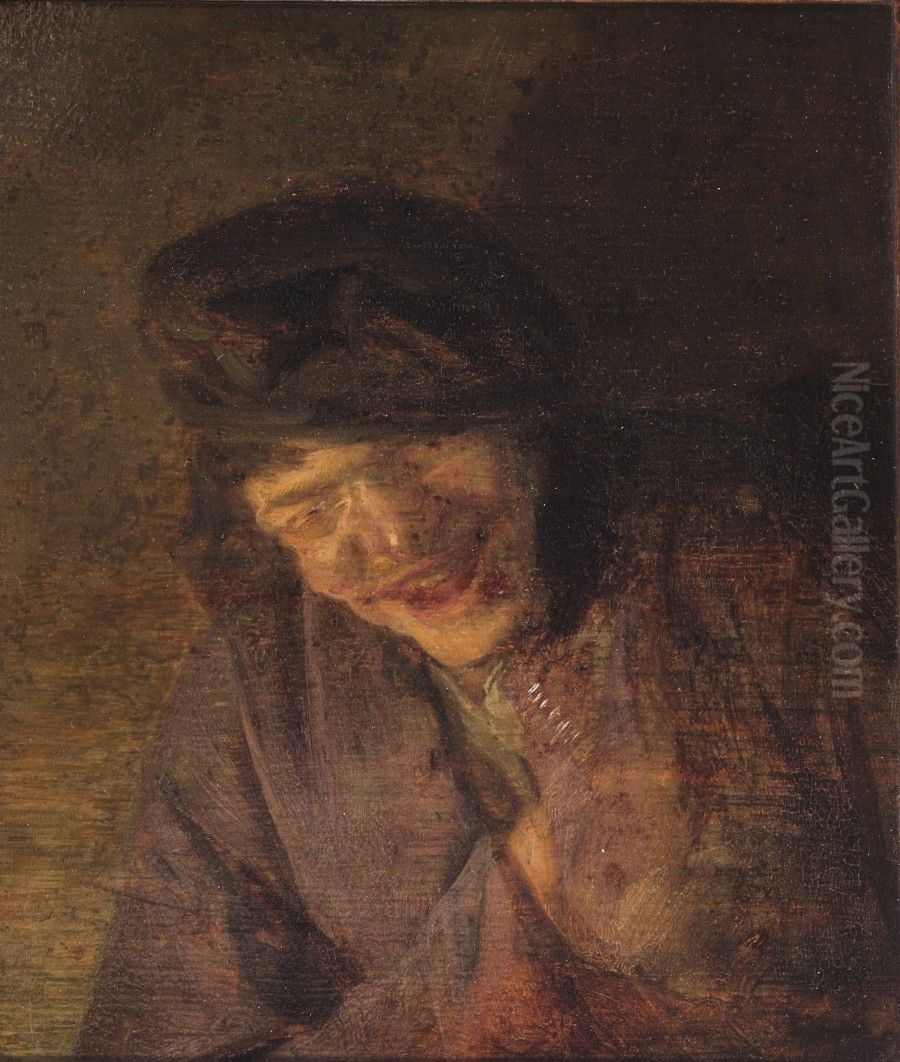 De lachende boer Oil Painting by Adriaen van Ostade