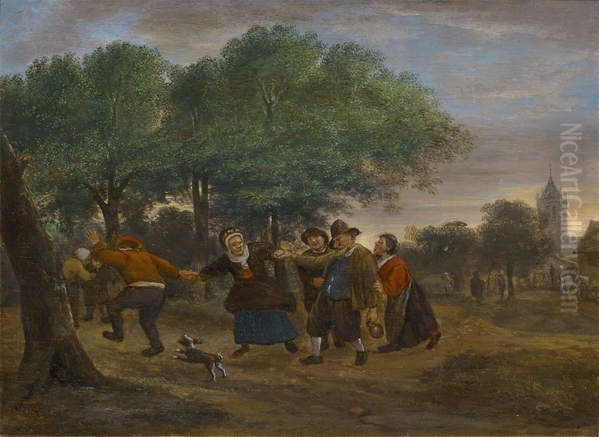Beschonkenen buiten Voorschoten Oil Painting by Jan Steen