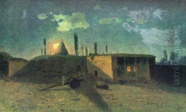 House of Khachatur Abovyan in Kanaker Oil Painting by Gevorg Bashinjaghian