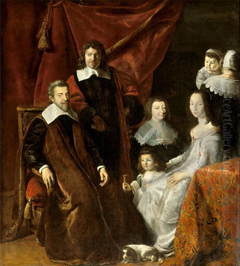 Famille Habert de Montmor Oil Painting by unknown