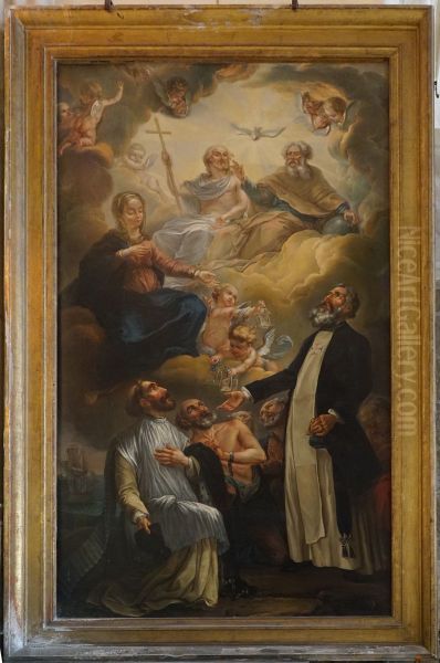 Saint John of Matha and Saint Felix of Valois Oil Painting by unknown
