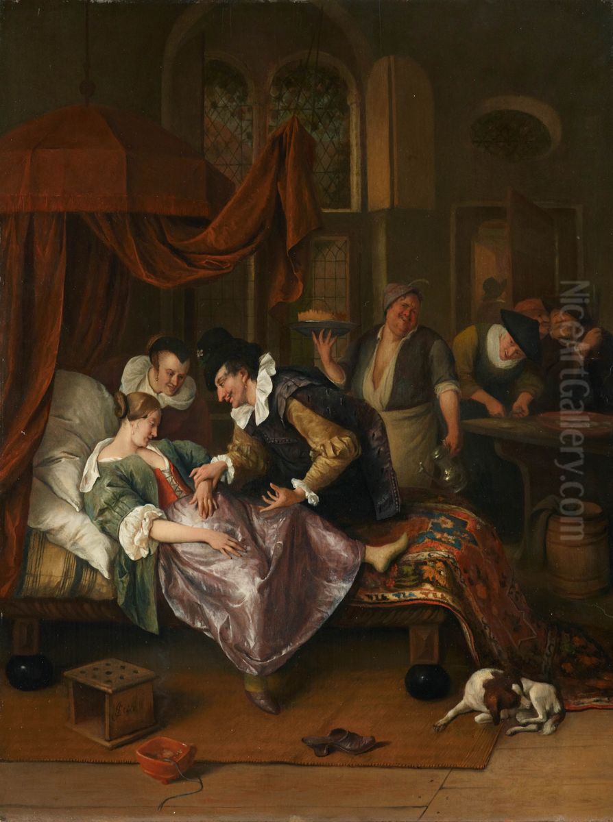 The_Doctor's_Visit Oil Painting by Jan Steen