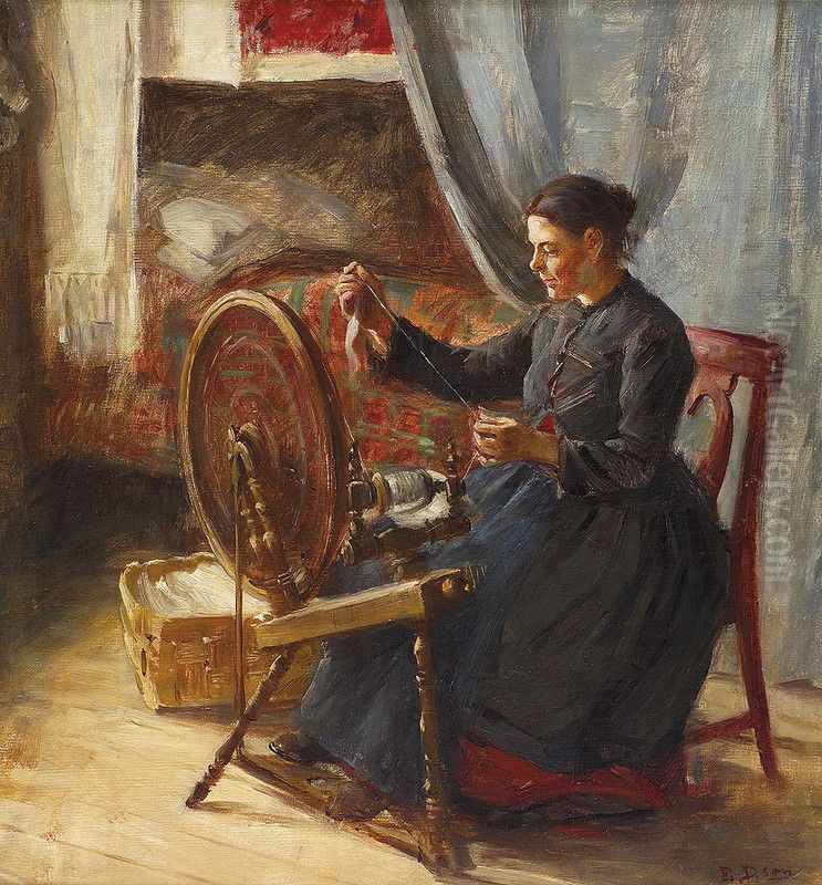 Spinnerskan Oil Painting by Elin Danielson-Gambogi