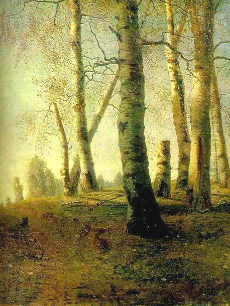 Birch Grove Oil Painting by Gevorg Bashinjaghian