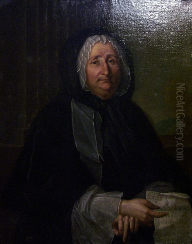 Portrait of Madame Anne de Ticheville Oil Painting by Michel Hubert-Descours