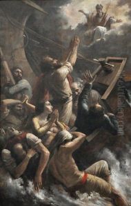 Saint Nicolas apaisant la tempete