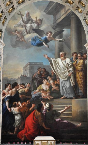 Hl. Denis predigt zu den Galliern Oil Painting by Joseph-Marie Vien
