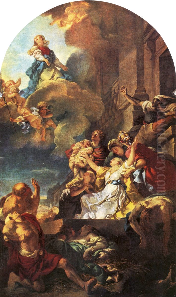 Miracles des Ardents Oil Painting by Gabriel Francois Doyen