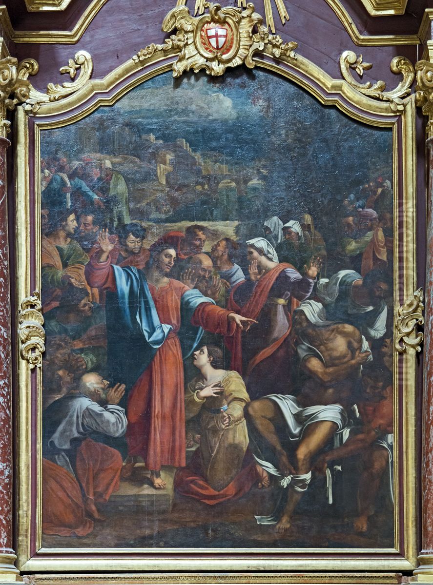 The Raising of Lazarus Oil Painting by Charles-Andre van Loo