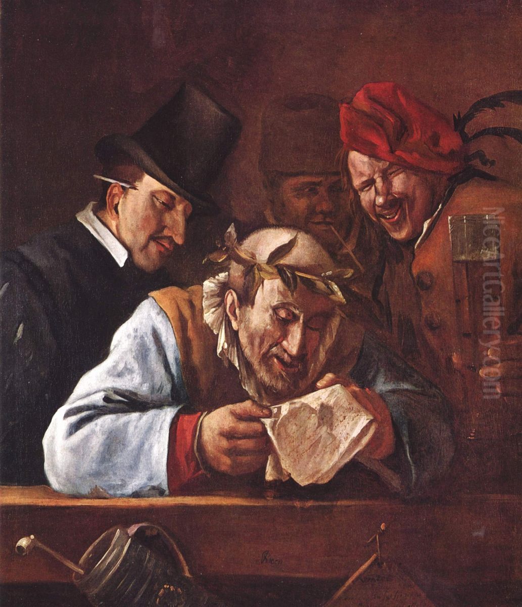 The Rhetoricians Oil Painting by Jan Steen
