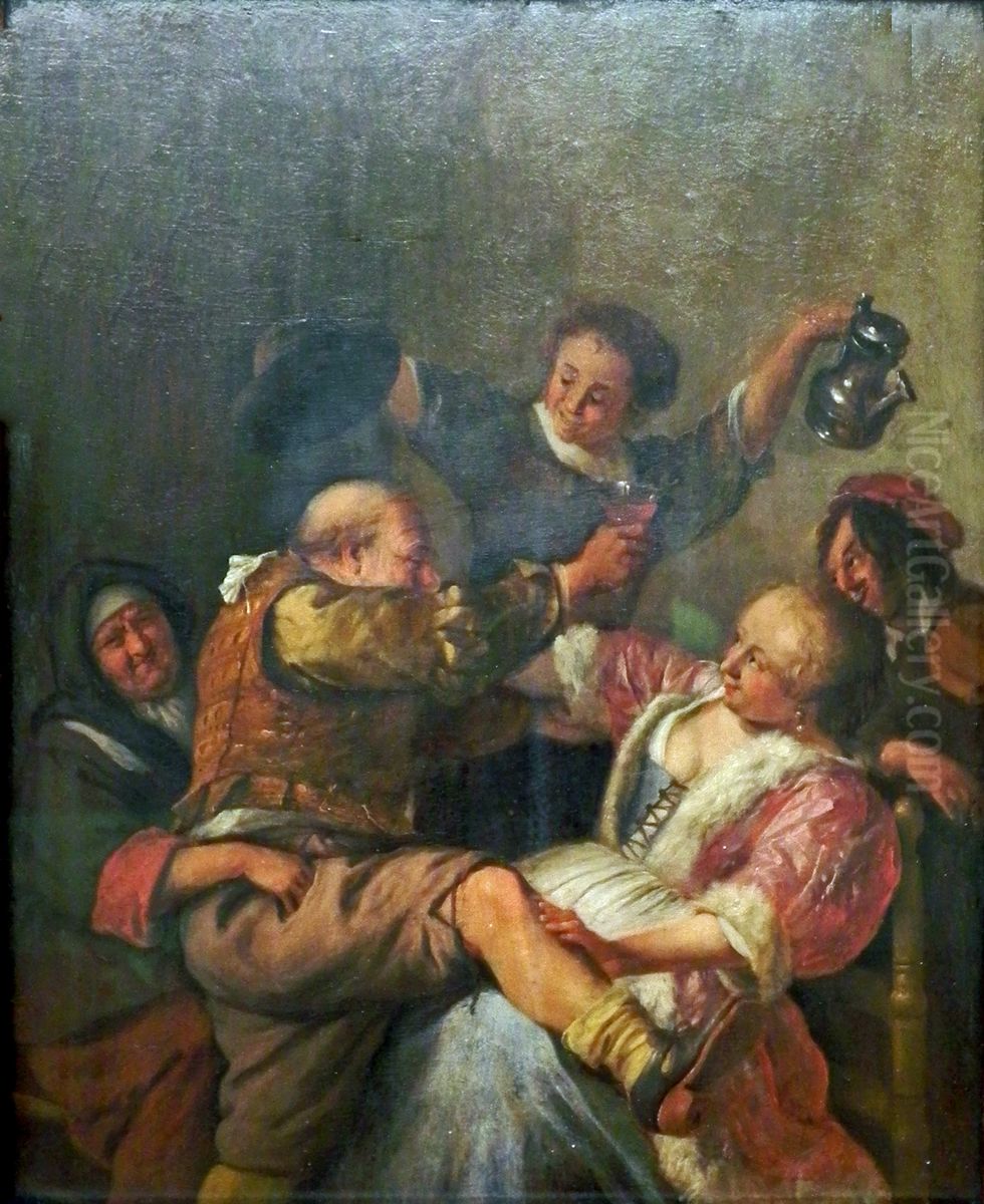 Lockere Gesellschaft Oil Painting by Jan Steen