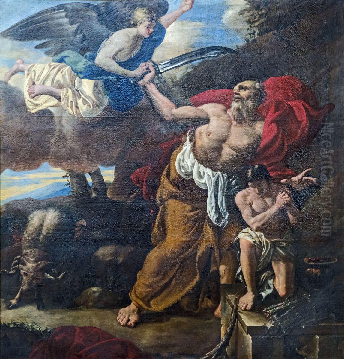 Sacrifice d'Abraham Oil Painting by Hilaire Pader