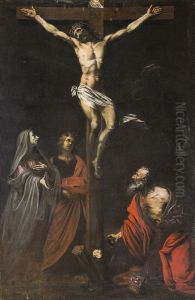 Kreuzigung mit Maria und den hll. Johannes und Hieronymus