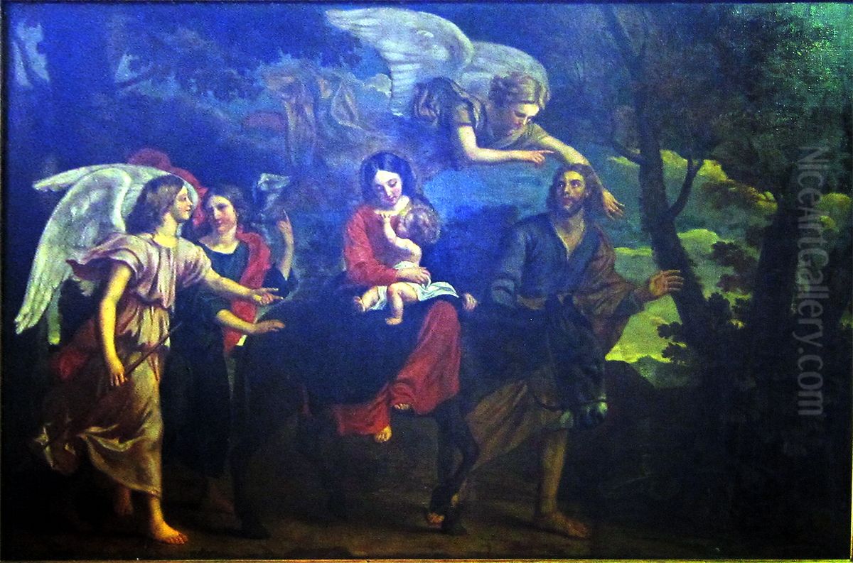 la Fuite en Egypte Oil Painting by Jacob van Oost the Younger