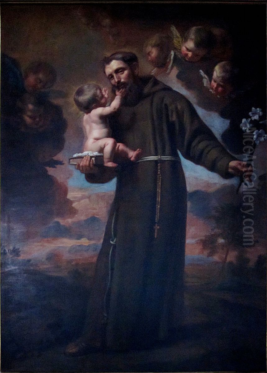 Saint Antoine de Padoue Oil Painting by Jacob van Oost the Younger