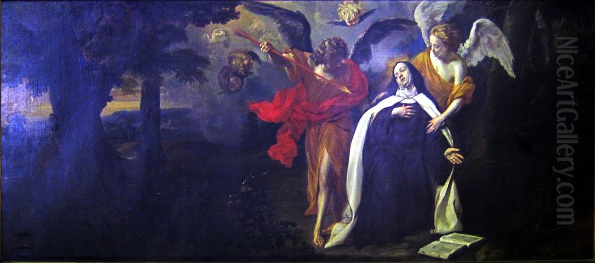 la Transfixion de sainte Therese d'Avila Oil Painting by Jacob van Oost the Younger