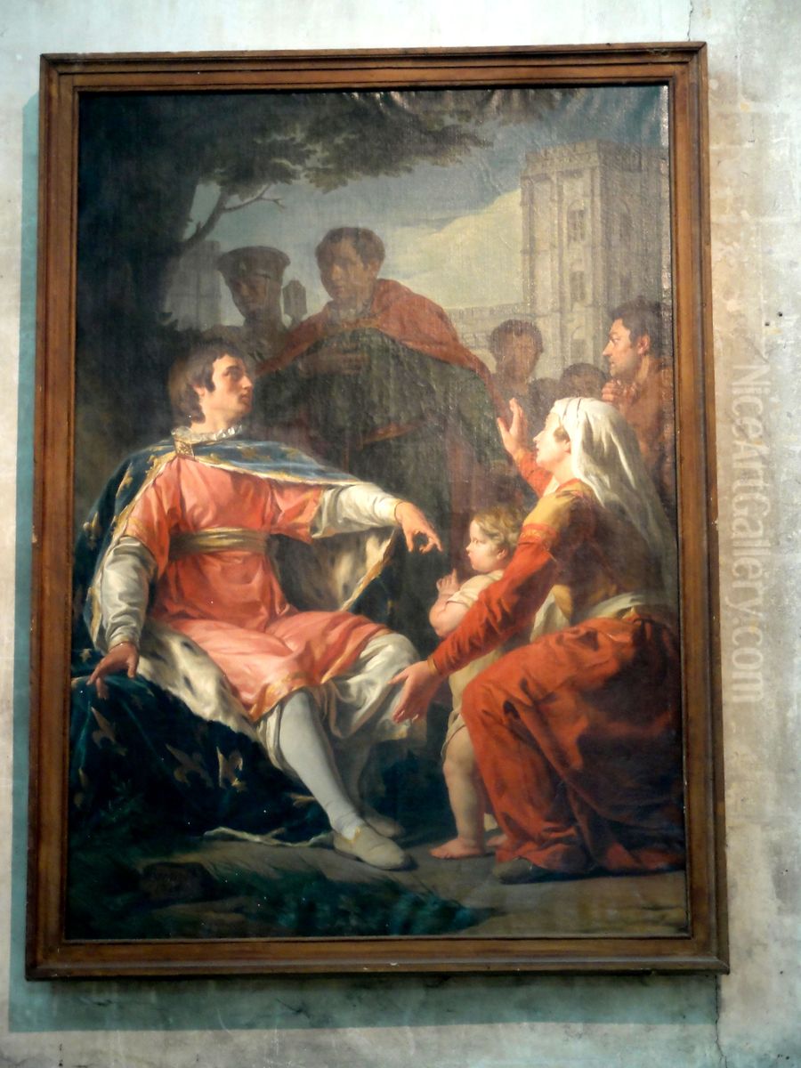 St. Louis rendering justice to Vincennes Oil Painting by Nicolas-Guy Brenet