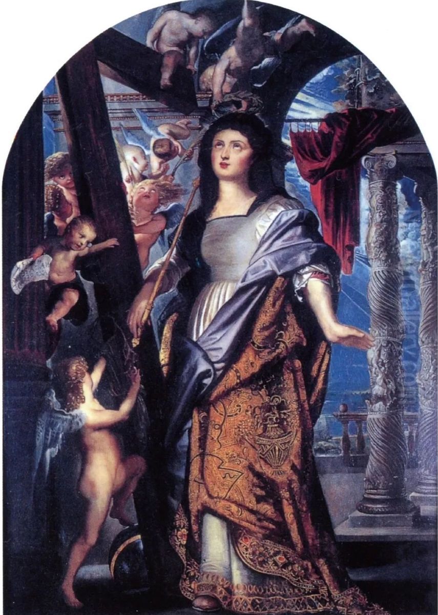 Saint Helena Oil Painting by (studio of) Rubens, Peter Paul