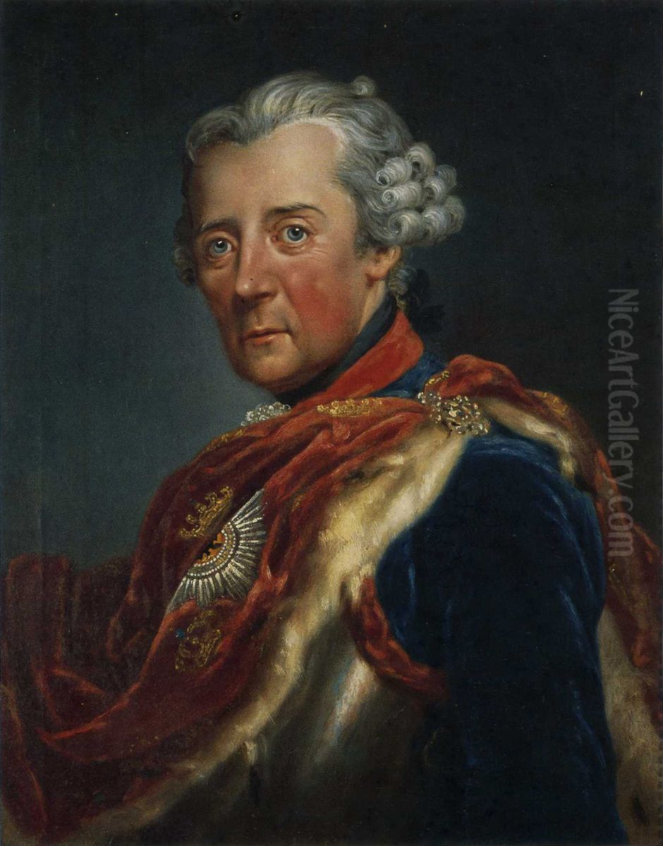 portrait de Frederic II de Prusse Oil Painting by Anna Dorothea Therbusch