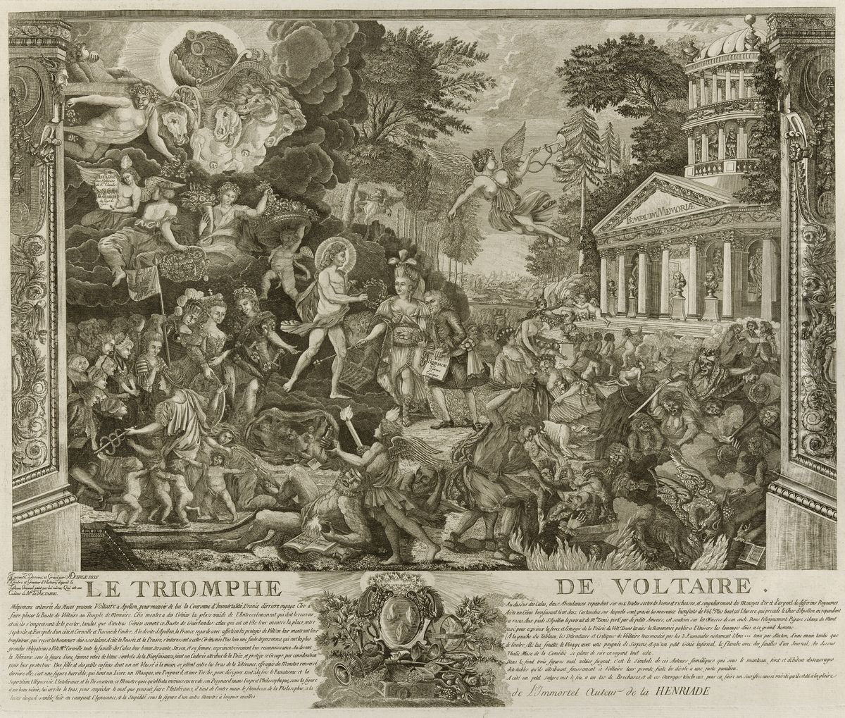 The Triumph of Voltaire Oil Painting by unknown