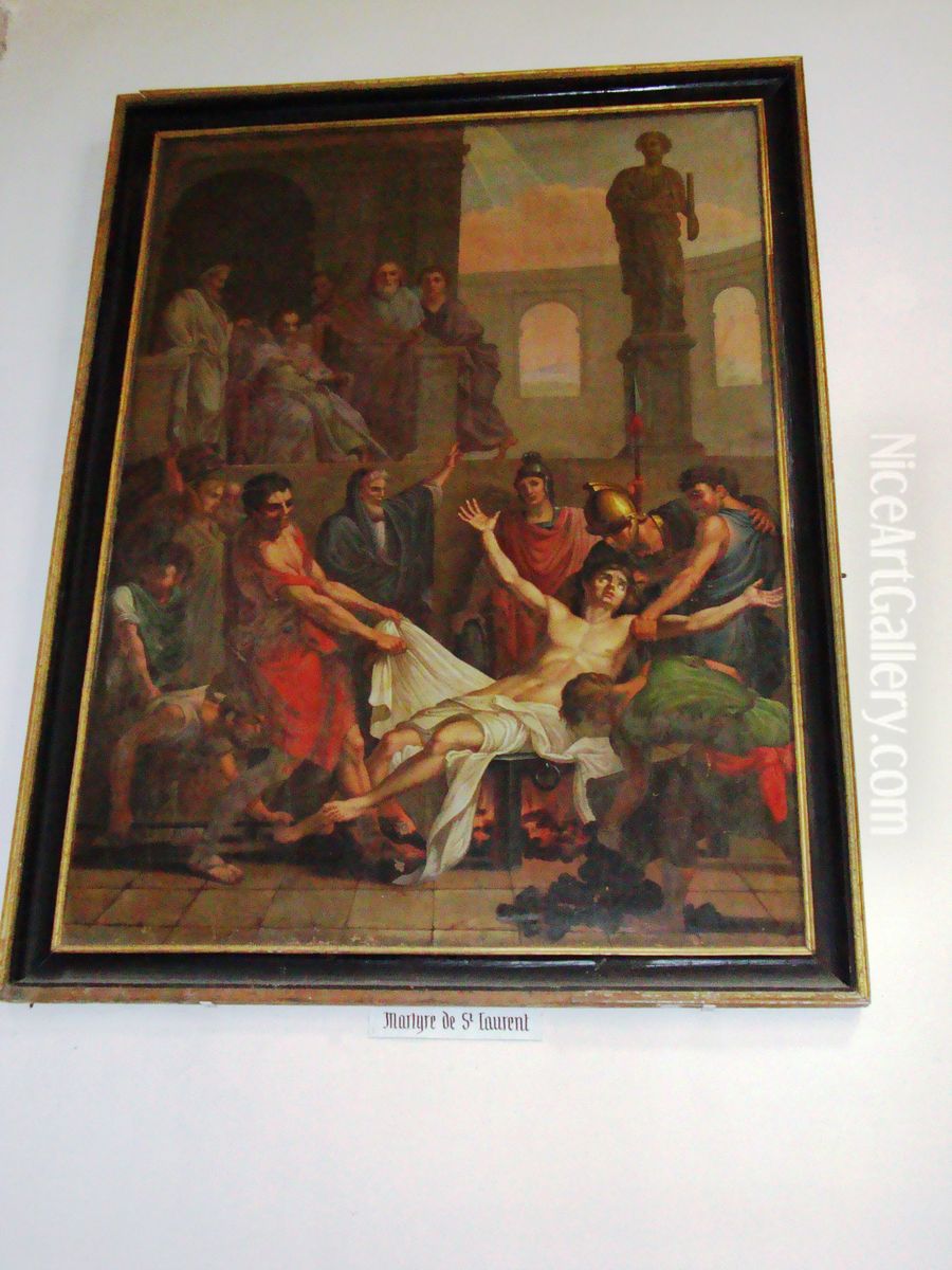 Martyre de Saint Laurent. Oil Painting by unknown