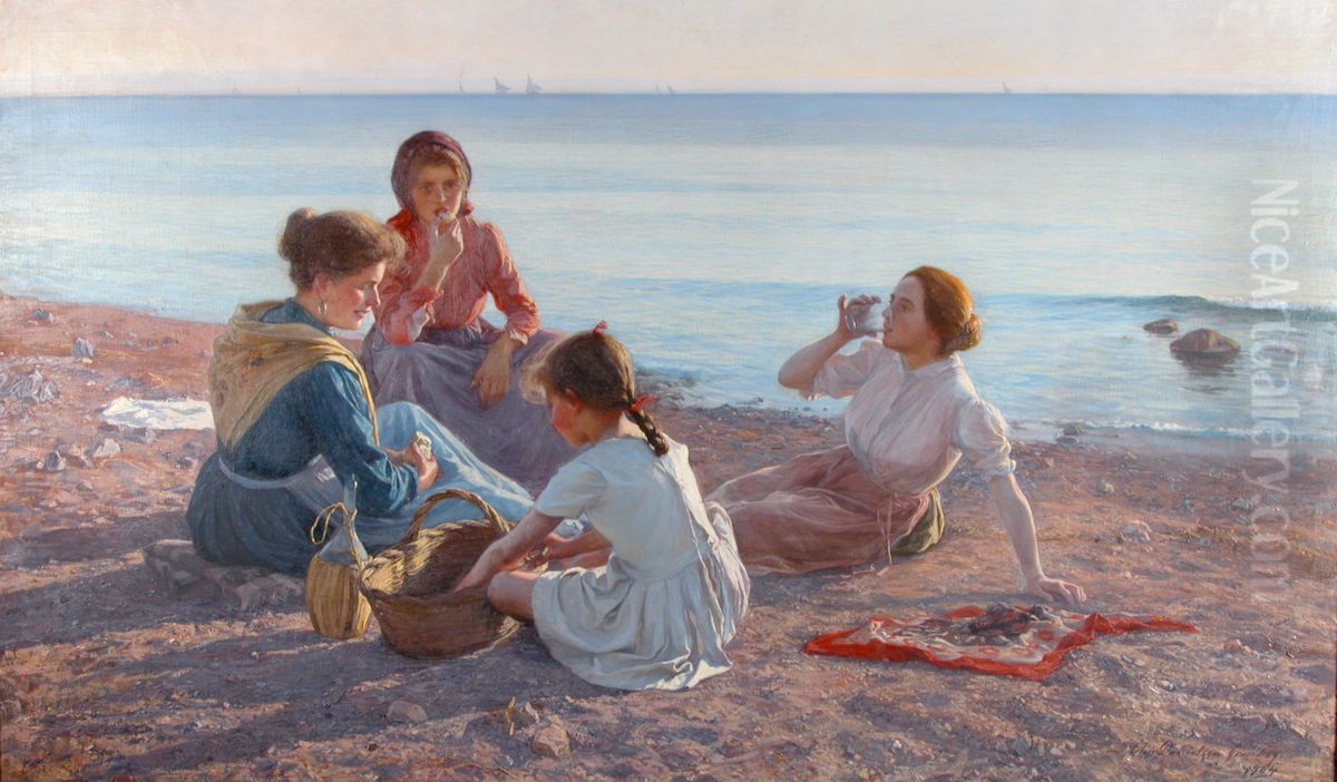 La Merenda Oil Painting by Elin Danielson-Gambogi